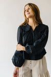 The Granby Collared Button-Up Blouse in Black