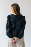 The Granby Collared Button-Up Blouse in Black