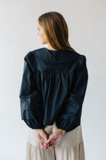 The Granby Collared Button-Up Blouse in Black