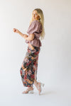 The Torrington Floral Satin Maxi Skirt in Sage Multi