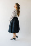 The Bella Bubble Midi Skirt in Black