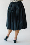 The Bella Bubble Midi Skirt in Black