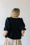 The Fannin Textured Tie Detail Blouse in Black