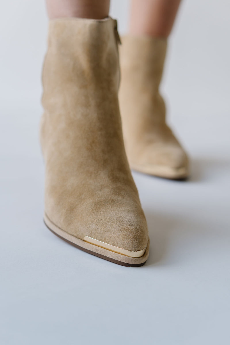 Dolce Vita: Nonah Bootie in Tan Suede