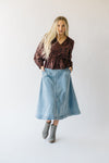 The Vermillion Midi Skirt in Denim