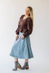 The Vermillion Midi Skirt in Denim