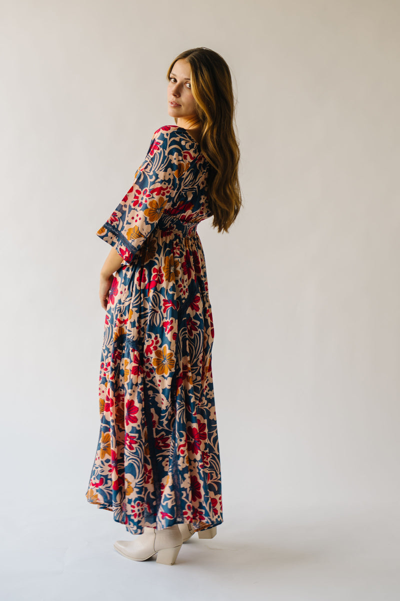 Free People: Printed Dixie Maxi in Vintage Indigo Combo