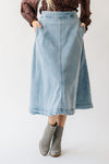 The Vermillion Midi Skirt in Denim