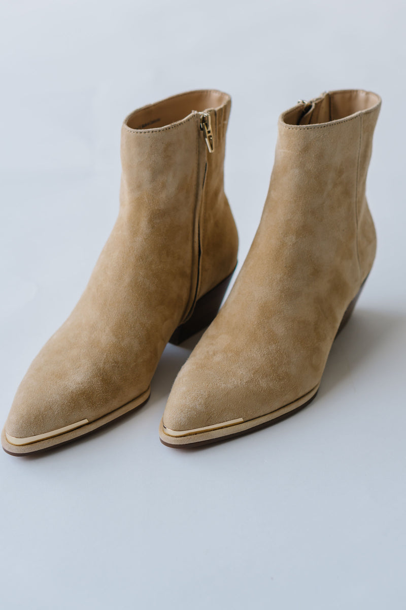 Dolce Vita: Nonah Bootie in Tan Suede