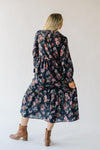 The Hankins Floral Midi Dress in Charcoal