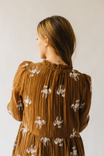 The Sartell Embroidered Maxi Dress in Brown