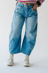 Free People: Good Luck Mid Rise Barrel Jean in Ultra Light Beam