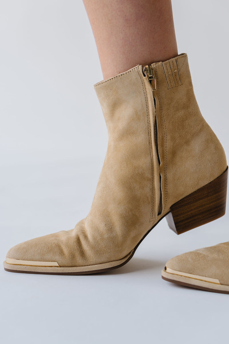 Dolce Vita: Nonah Bootie in Tan Suede