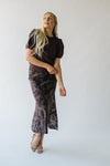 The Andover Floral Maxi Skirt in Mushroom Multi