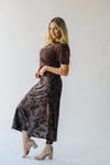 The Andover Floral Maxi Skirt in Mushroom Multi