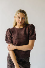 The Sorge Crochet Sweater in Dark Brown