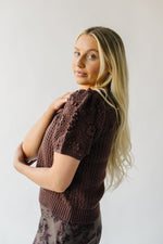 The Sorge Crochet Sweater in Dark Brown