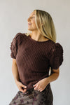 The Sorge Crochet Sweater in Dark Brown