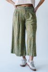 Free People: Bali Guinevere Trousers in Green Combo