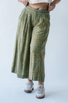 Free People: Bali Guinevere Trousers in Green Combo