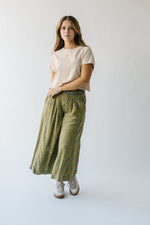 Free People: Bali Guinevere Trousers in Green Combo