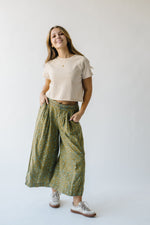 Free People: Bali Guinevere Trousers in Green Combo