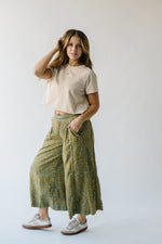 Free People: Bali Guinevere Trousers in Green Combo