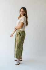 Free People: Bali Guinevere Trousers in Green Combo