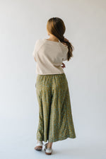 Free People: Bali Guinevere Trousers in Green Combo