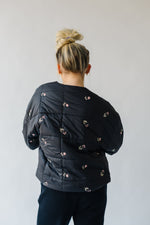 The Glancey Embroidered Puffer Jacket in Black