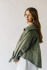 The Renville Wide Collared Jacket in Olive