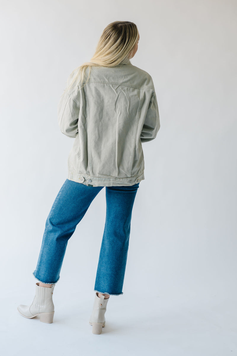 The Grisby Oversized Denim Jacket in Washed Denim