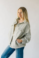 The Grisby Oversized Denim Jacket in Washed Denim