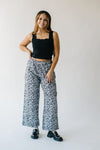 The Hollandale Patterned Straight Leg Pant in Dusty Blue