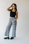 The Hollandale Patterned Straight Leg Pant in Dusty Blue