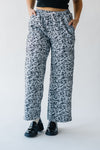 The Hollandale Patterned Straight Leg Pant in Dusty Blue