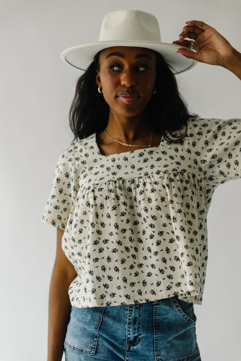 The Barnum Floral Printed Blouse in Natural