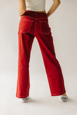 The Koehler High Waisted Wide Leg Pant in Brick