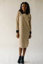 The Lismore Pocket Detail Sweater Dress in Tan
