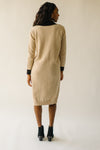 The Lismore Pocket Detail Sweater Dress in Tan
