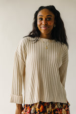 The Una Textured Sweater in Cream