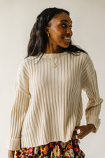 The Una Textured Sweater in Cream