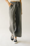 The Mazzara Wide Leg Pant in Charcoal
