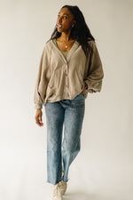 The Whitaker Button Detail Cardigan in Natural
