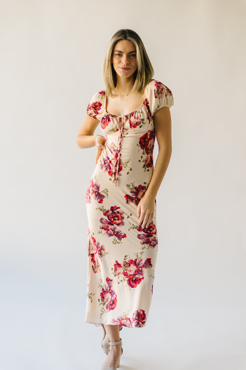 Piper Satin Floral Print Dress | Made To Order