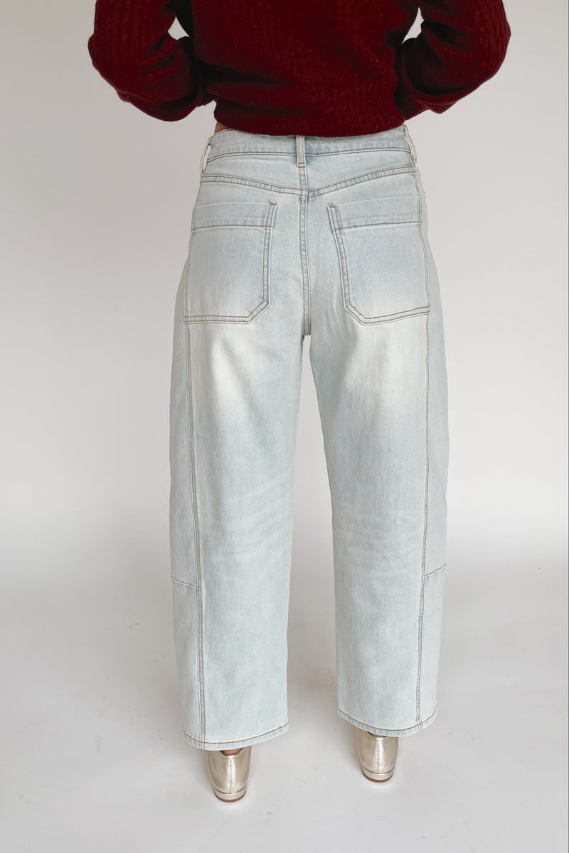The Janca Relaxed Denim Pant in Light Wash