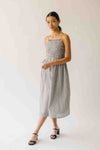 The Townes Gingham Tank Dress in White + Black