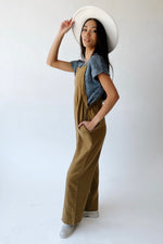 The Gianna Woven Overall in Olive