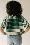 The Dugan Oversized Striped Tee in Ivory + Green