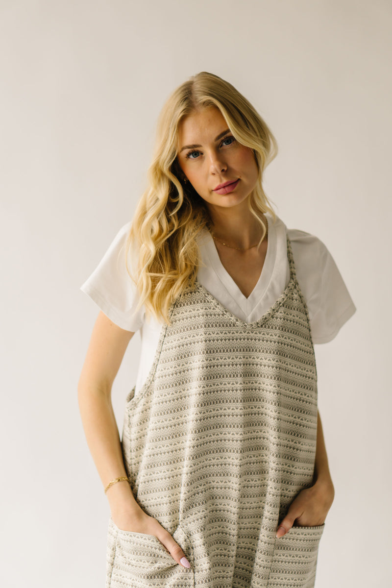 The Biegler Jacquard Knit Overall in Grey